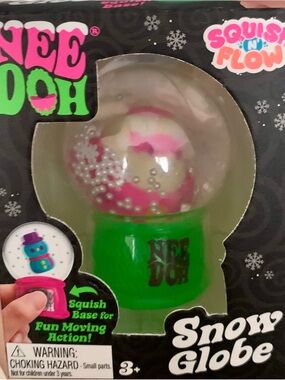 Needoh Santa Claus Snow Globe Squish N” Flow Rare Retired NIB Schylling